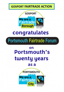 Card from GFA congratulating Portsmouth